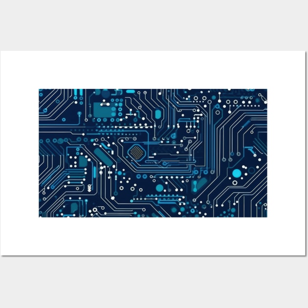 Circuit Board design illustration Wall Art by Russell102
